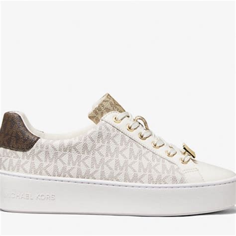 michael kors poppy lace up trainers